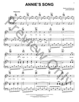 Annie's Song piano sheet music cover